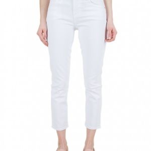 Citizens of Humanity Mid Rise Cropped Jeans White